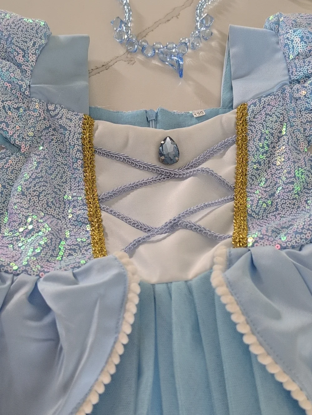 Blue Sparkle Princess Tulle Costume Dress - Kids